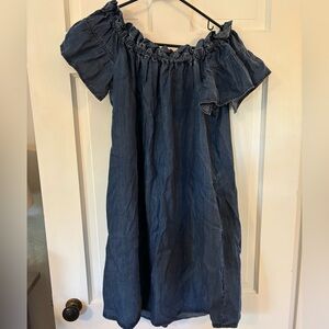 Stylish Blue Off-Shoulder Kids Dress
